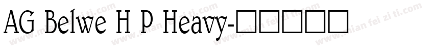 AG Belwe H P Heavy字体转换